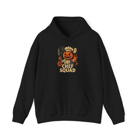 Halloween Chef Squad Hoodie - Cozy Fall Sweatshirt for Culinary Lovers, Autumn Gift, Kitchen Fun, Halloween Party Attire, Unisex